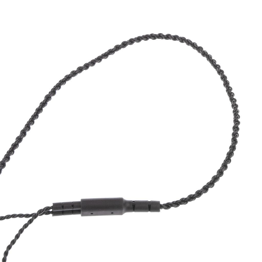 2-5pack 3.5mm Earphone Audio Cable & Mic Replacement Headphone Braided Wire DIY