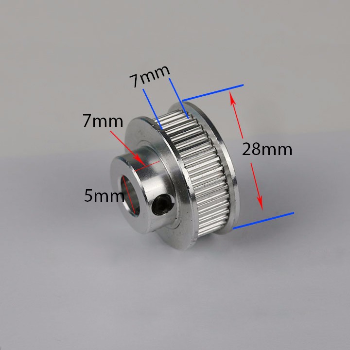 Buly, Puly, Pulley Trục 5mm - 40 Răng, sử dụng với dây đai 2GT-6mm