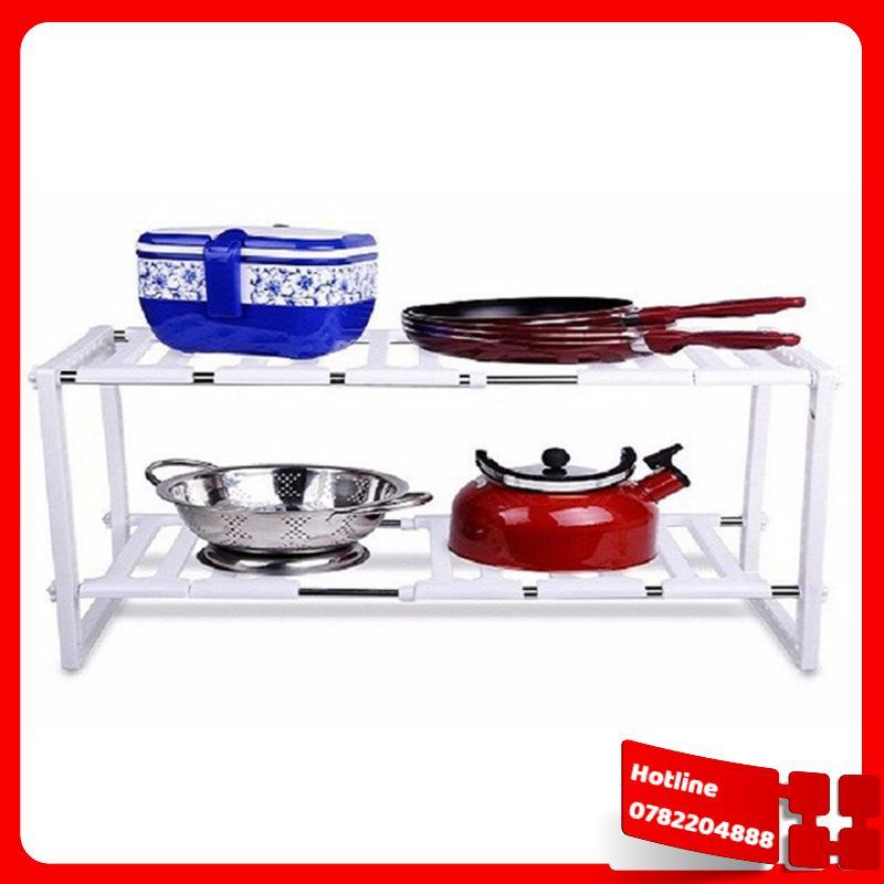Kệ Để Đồ Gầm Bếp 2 Tầng Đa Năng Có Thể Điều Chỉnh Độ Dài - Hàng Cao Cấp - Loại Tốt