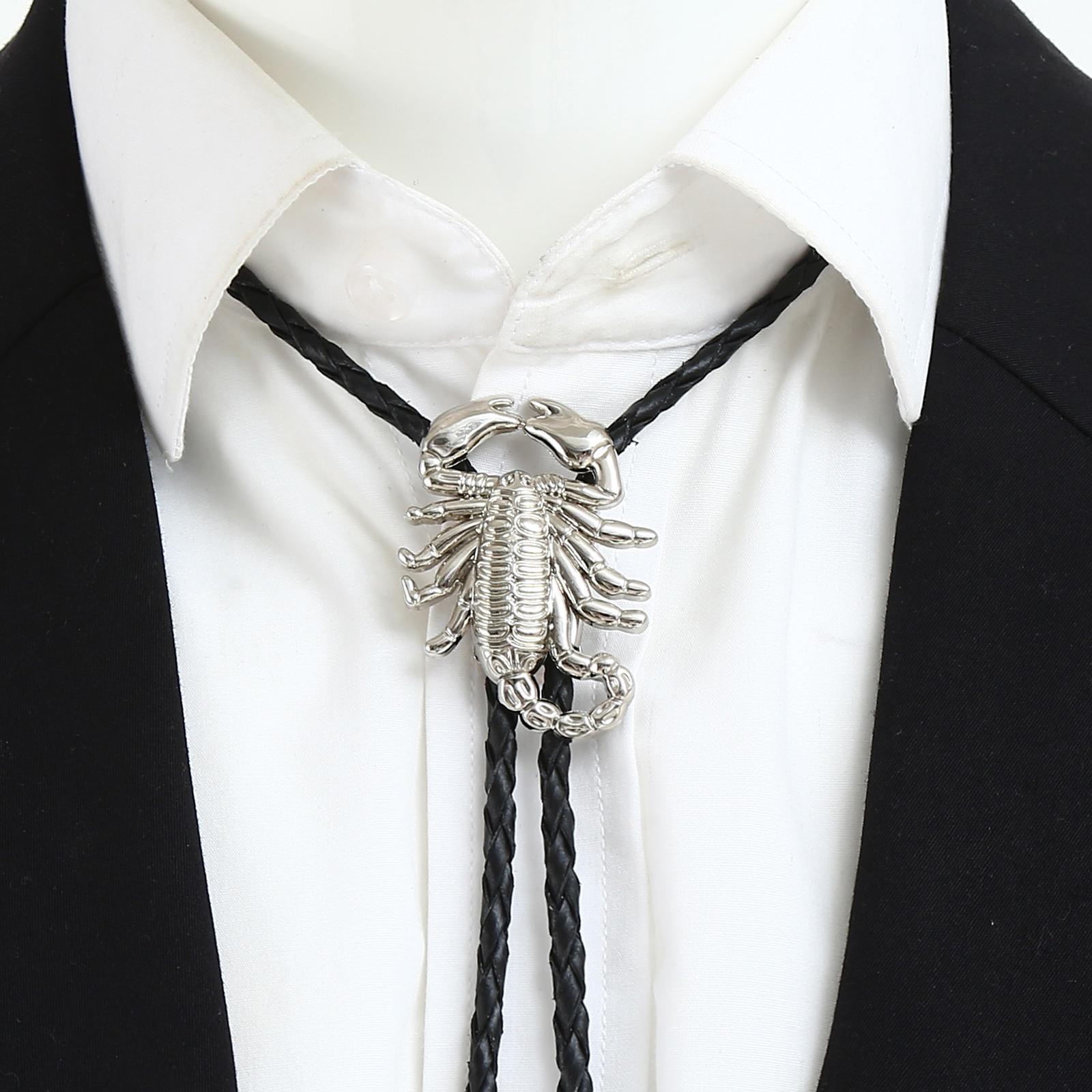 2 pieces Bolo Tie Necklace Pendant Vintage Style Adjustable for Men Women