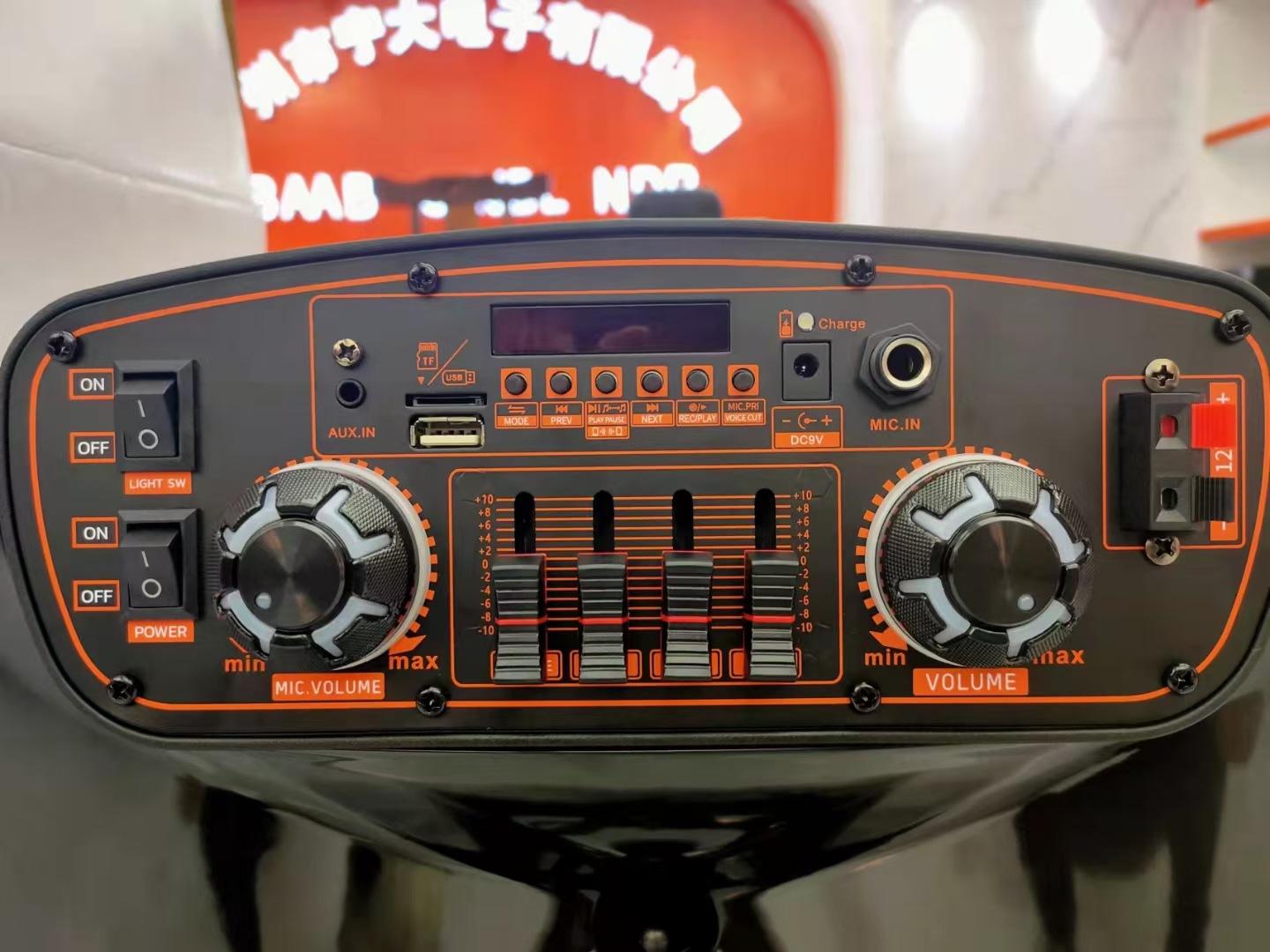 Di Động 1500W Boombox 12 Inch Đèn RGB Xe Đẩy Âm Thanh 40W Bluetooth Ngoài Trời Tiệc Karaoke Bass Cột Không Dây có Mic Color: 8 inch NDR-P08