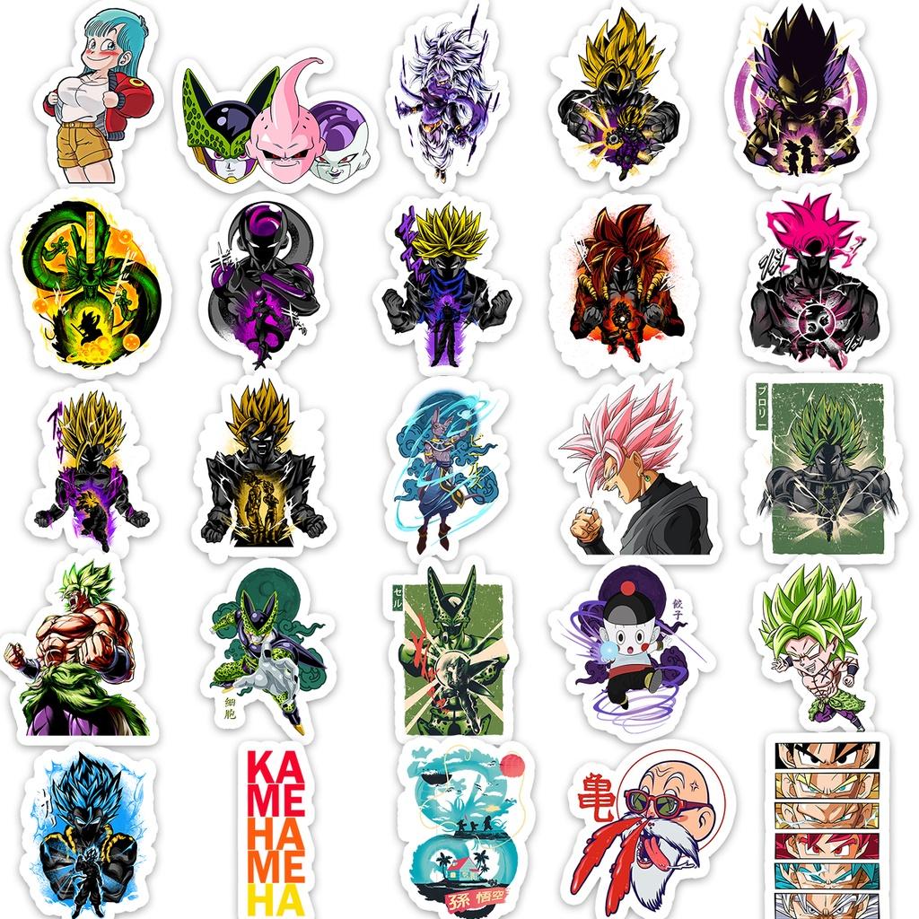 Set 50 cái Sticker Dragon Ball, Sticker 7 Viên Ngọc Rồng, Sticker Dragon Ball Z Super, Hình Dán Dragon Ball