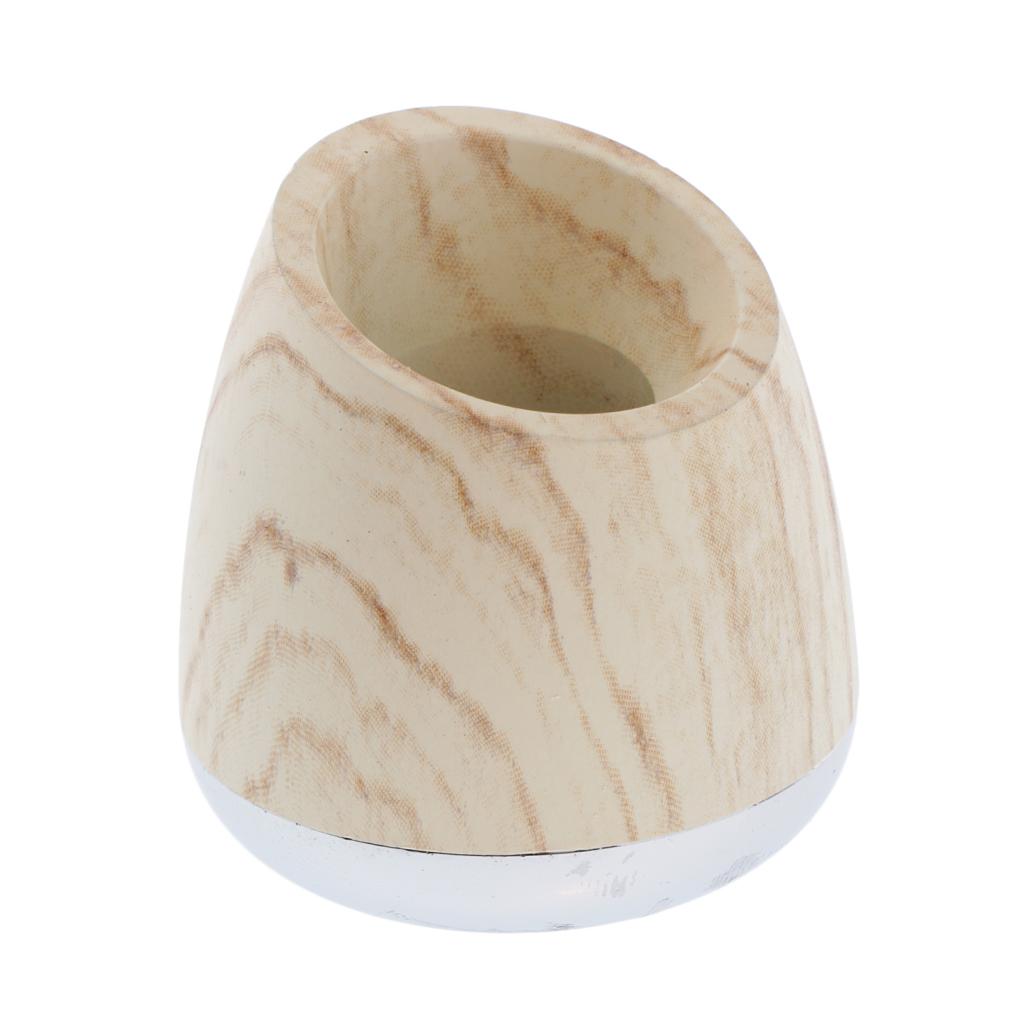Wood Grain Mens Shaving Safety Stand Holder Support Base For Bathroom