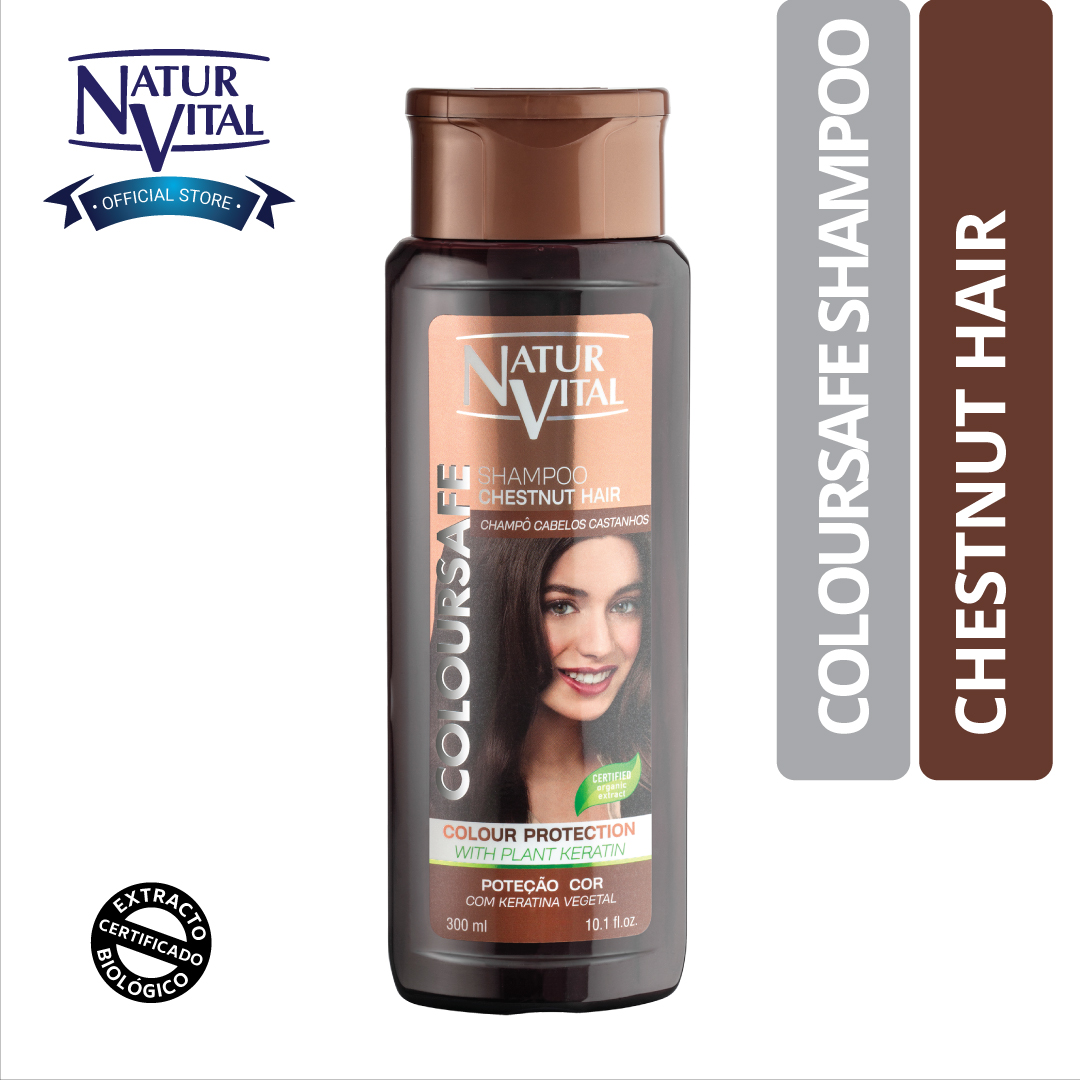 Dầu Gội NaturVital Henna Chestnut Chiết Xuất Hướng Dương & Lá Trơ, Giúp Làm Sáng Bóng, Bảo Vệ Màu Tóc