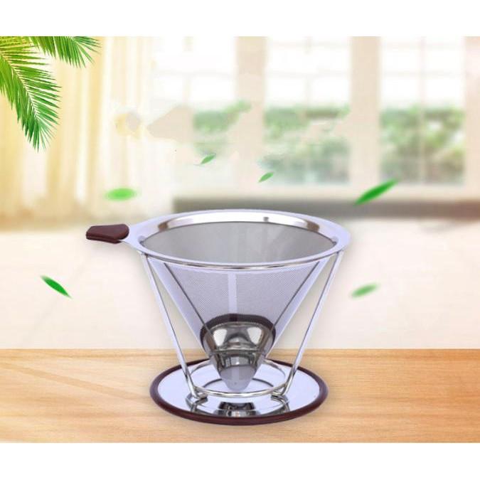 Bộ lọc cafe 2 lớp có khung đỡ INOX 304