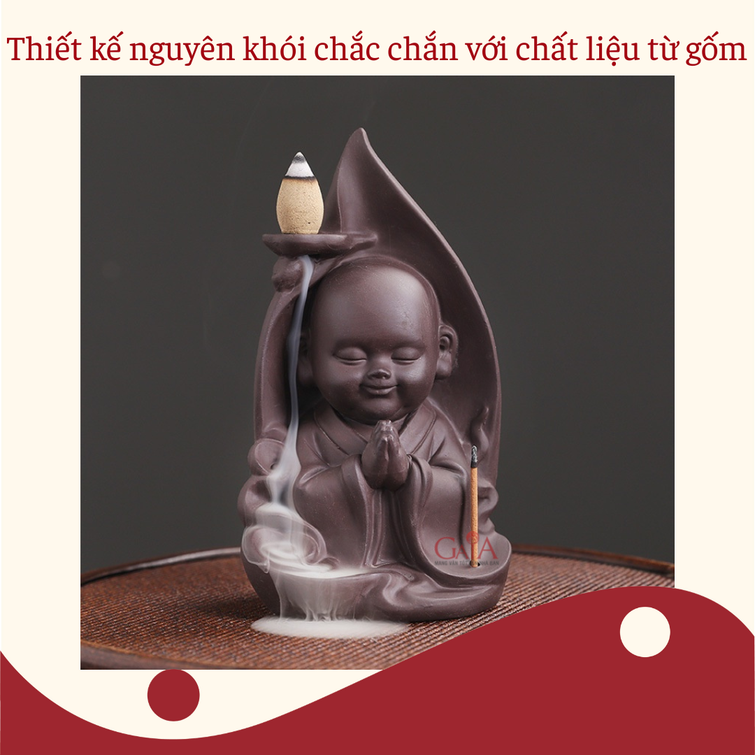 Đế nhang trầm đế xông trầm thác khói xông trầm nhà sư nhỏ trang trí nhà cửa bàn làm việc