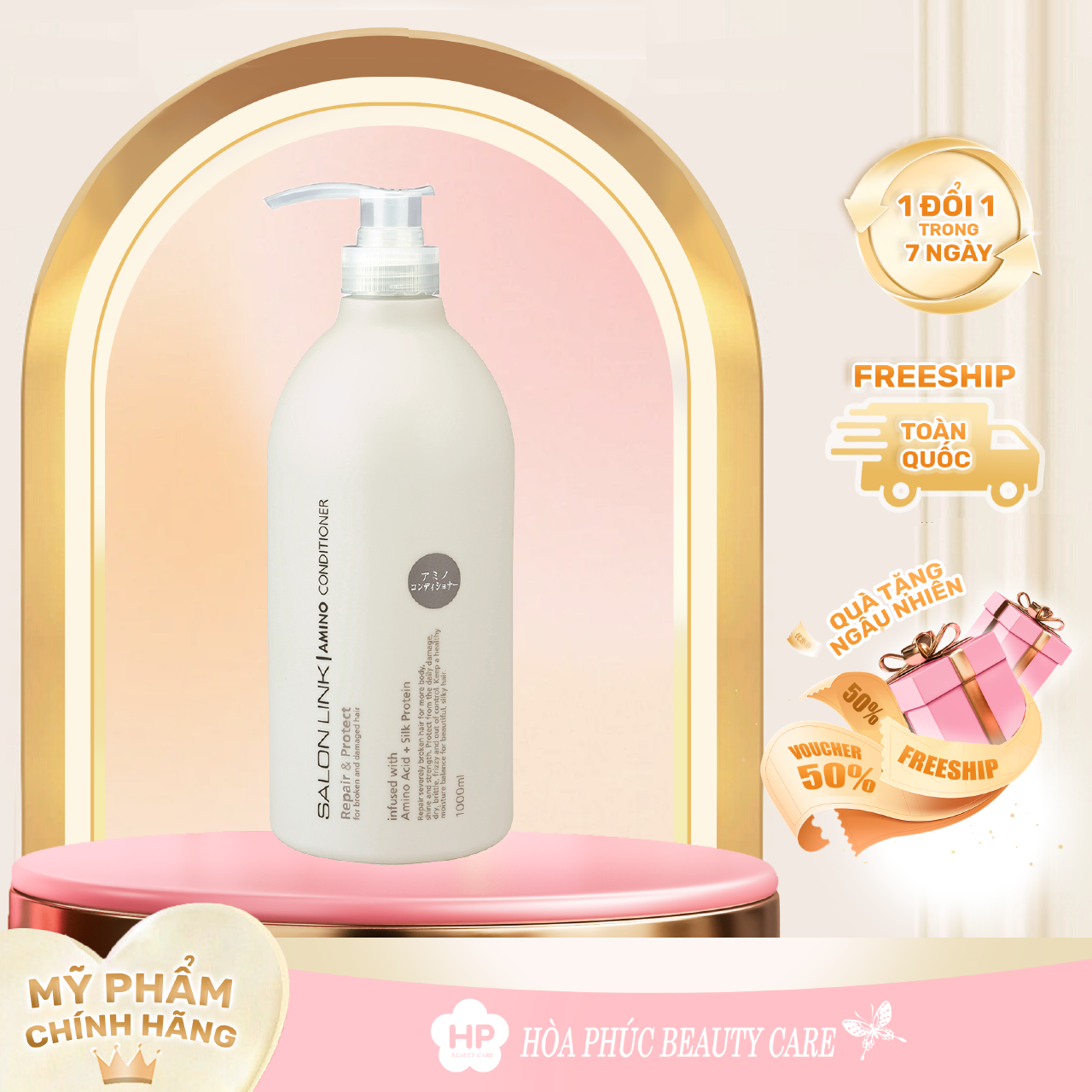Dầu Xả Phục Hồi Tóc Khô Xơ  Salon Link Amino Conditioner (Chai 1000 mL)