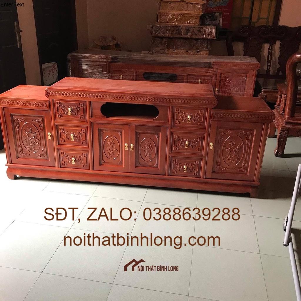 Kệ tivi mõ gỗ xoan đào