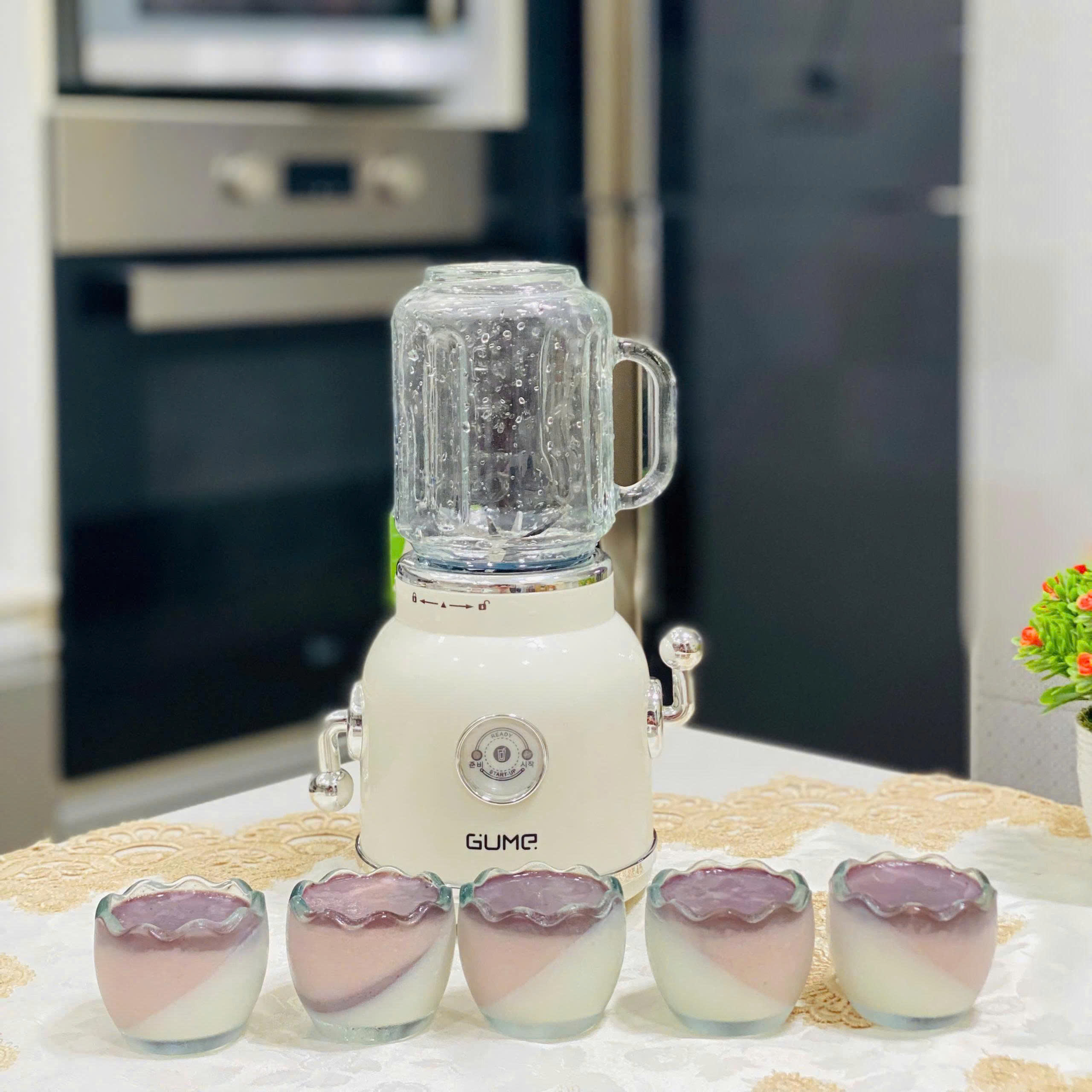 Máy xay sinh tố đa năng 2 cối 600ml Korea GMB-01 lưỡi dao 6 cánh - Hàng chính hãng