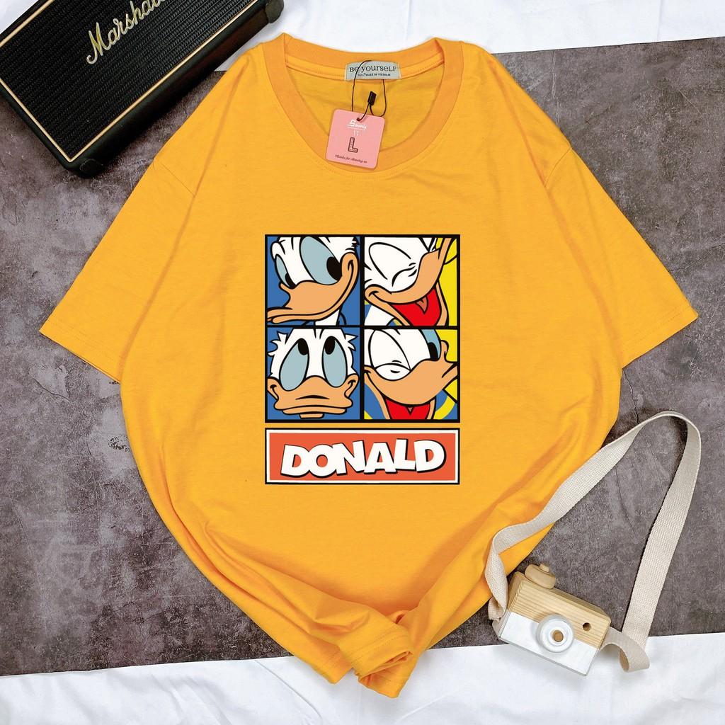 Áo thun unisex Be Yourself size M L XL - VỊT DONALD 4 KHUNG