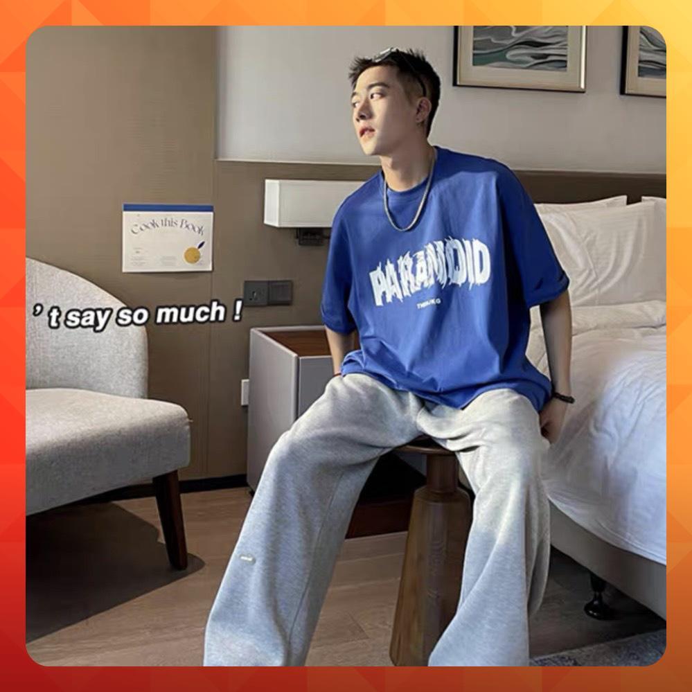 Áo thun tay lỡ form rộng họa tiết in PARANOID - phông ulzzang unisex nam nữ đều mặc được