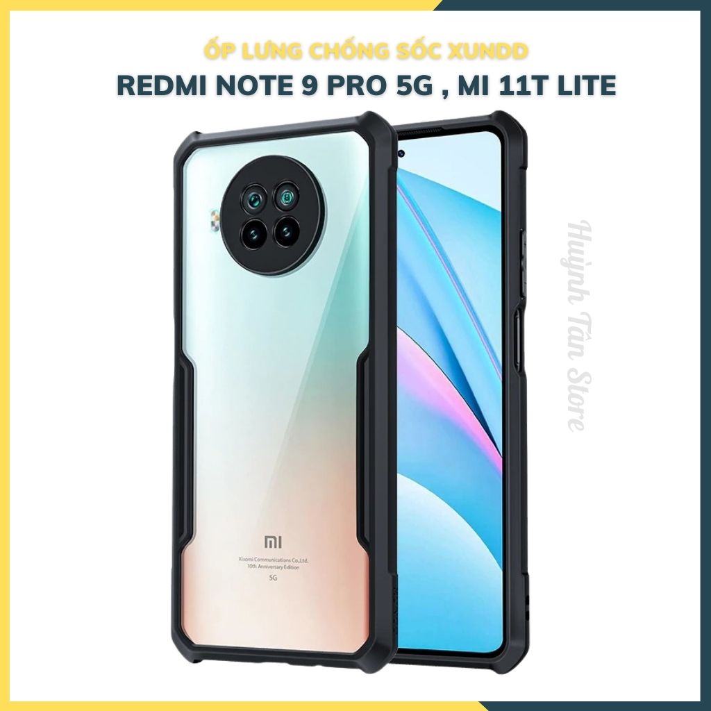 Ốp lưng chống sốc XUNDD cho redmi note 9 pro 5g, mi 11t lite bảo vệ camera - hàng nhập khẩu