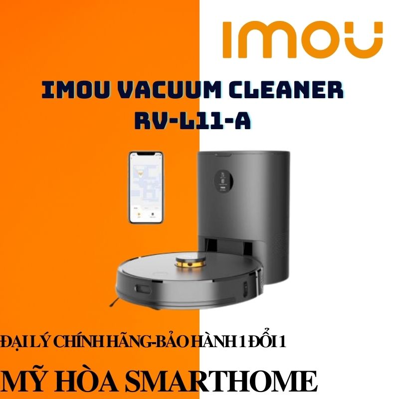 Robot hút bụi thông minh IMOU Vacuum Cleaner RV-L11-A,Lực Hút 2700PA,Tự Động Đi Đổ Rác , Tự Động Sạc Khi Pin Yếu-HÀNG NHẬP KHẨU