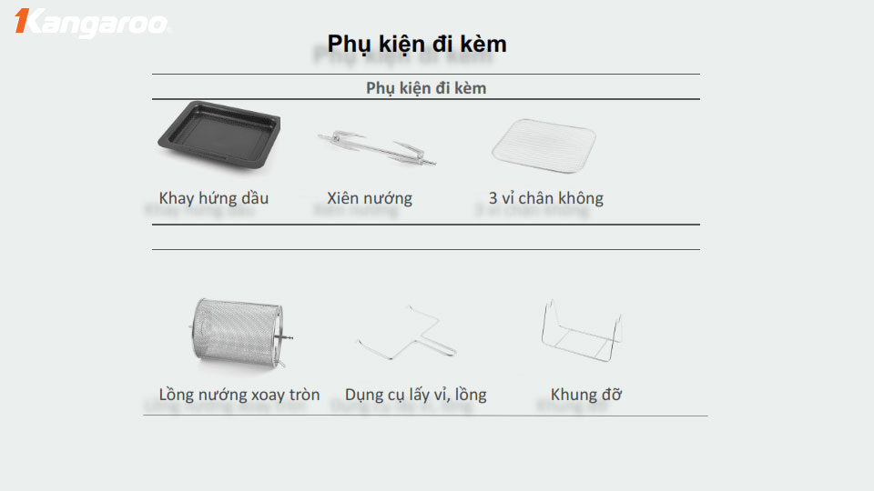 Nồi chiên không dầu 12L Kangaroo KG12AF1A - Hàng chính hãng