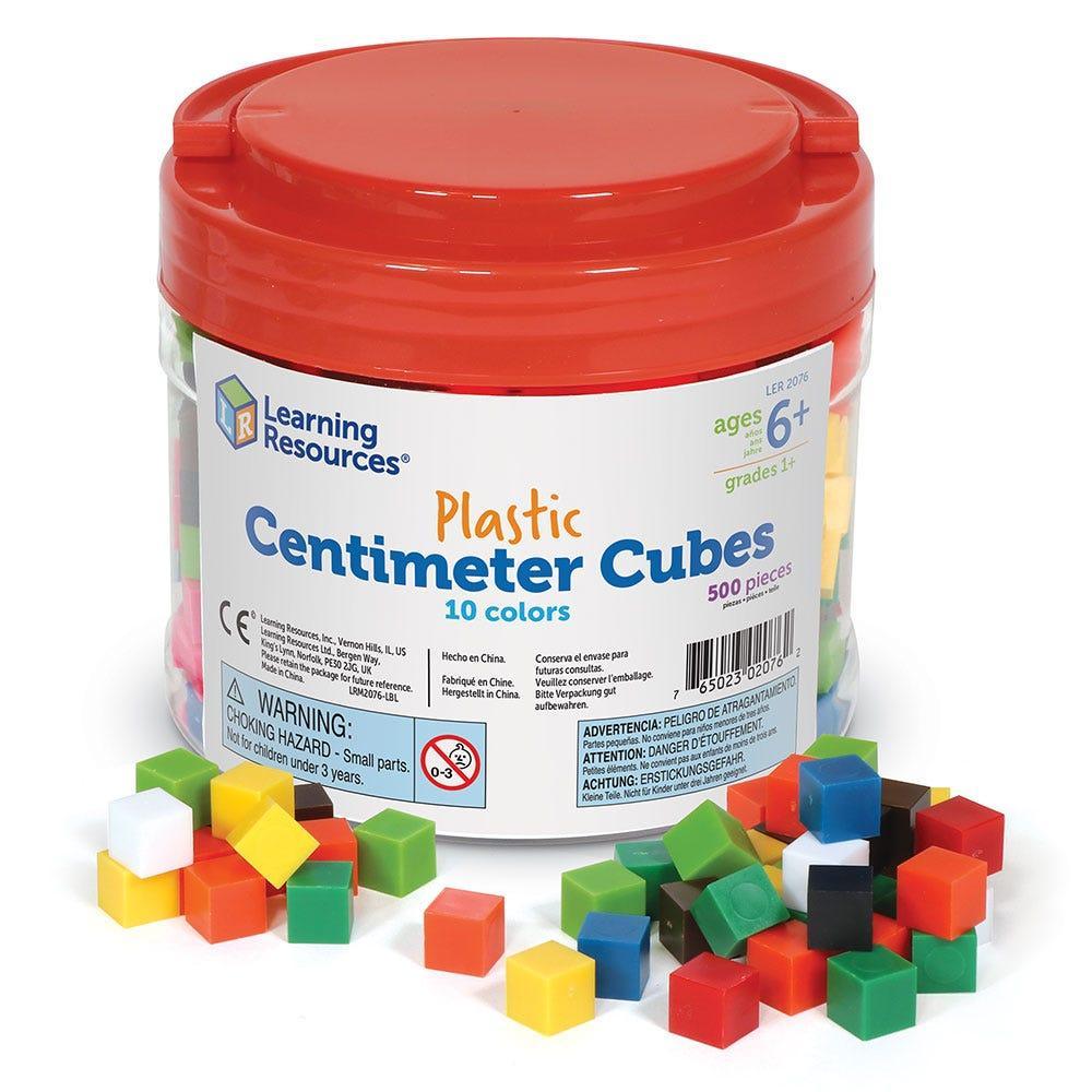 Learning Resources Bộ 500 khối vuông thước đo centimet - Set of 500 Centimeter Cubes