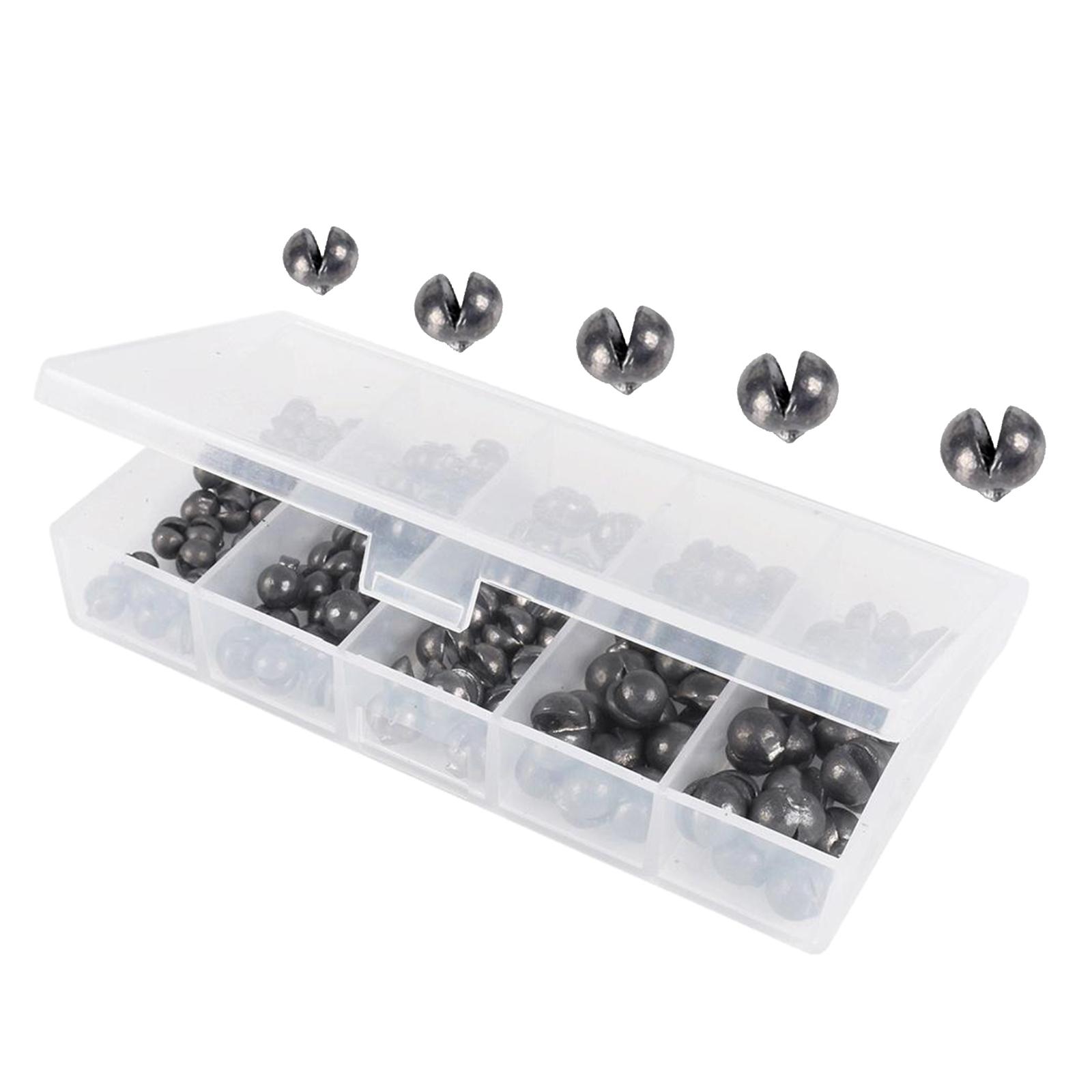 2x100/120Pcs Fishing Sinker Lead Split Shot Sinker Lead Weight Tackles 120pcs