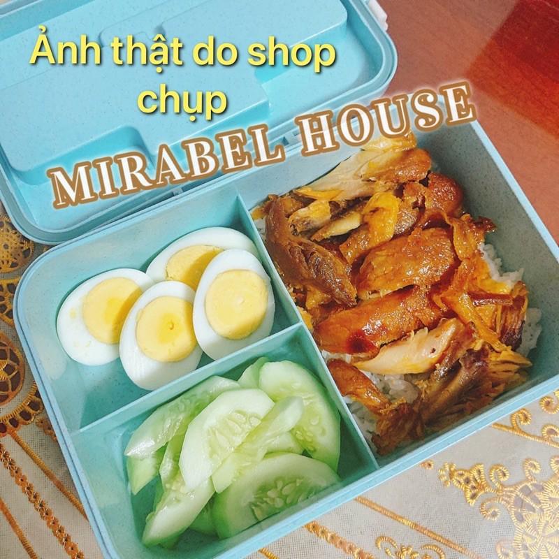 Hộp Đựng Cơm Lúa Mạch 3 Ngăn - Tặng Kèm Đũa Và Muỗng Inox Chống Gỉ