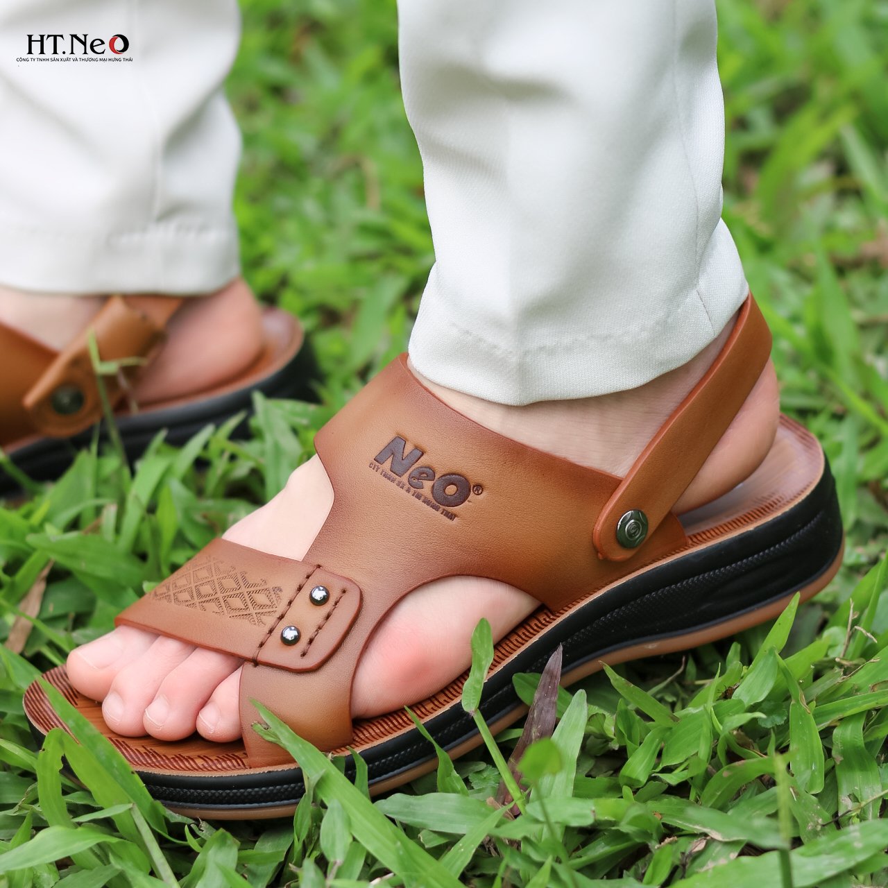 SANDAL NAM DA BÒ CAO CẤP ĐẾ CAO 3.5CM SD82-NS