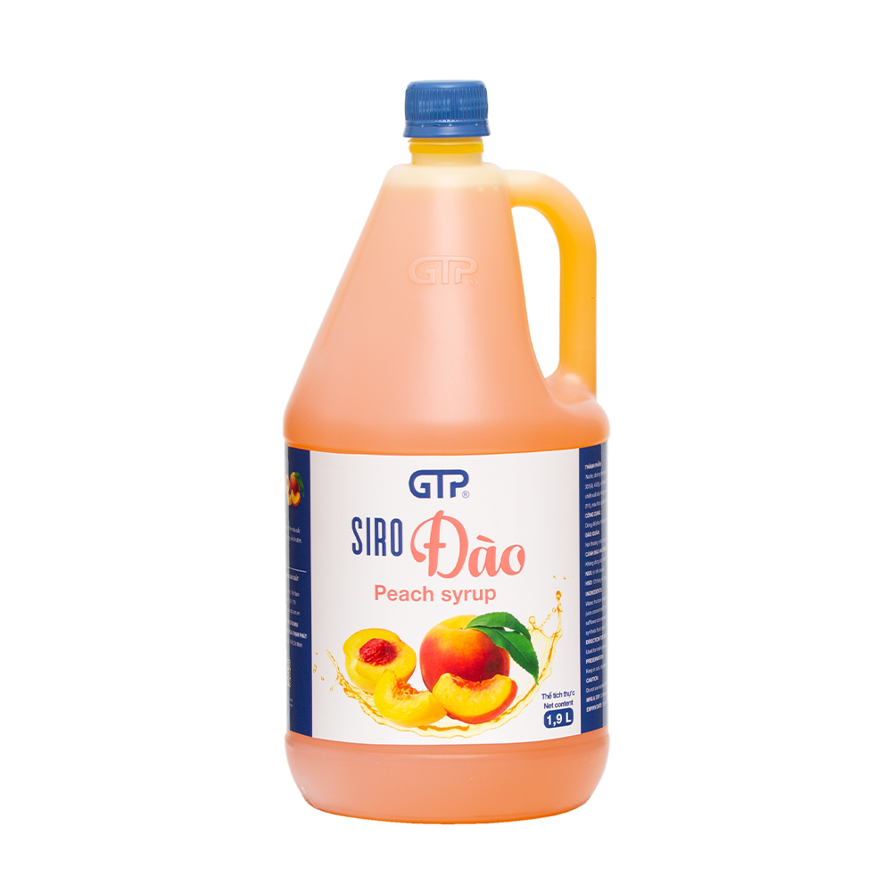 Siro Đào GTP - Chuyên dùng pha chế: Trà sữa, Trà trái cây, Cocktail, Mocktail