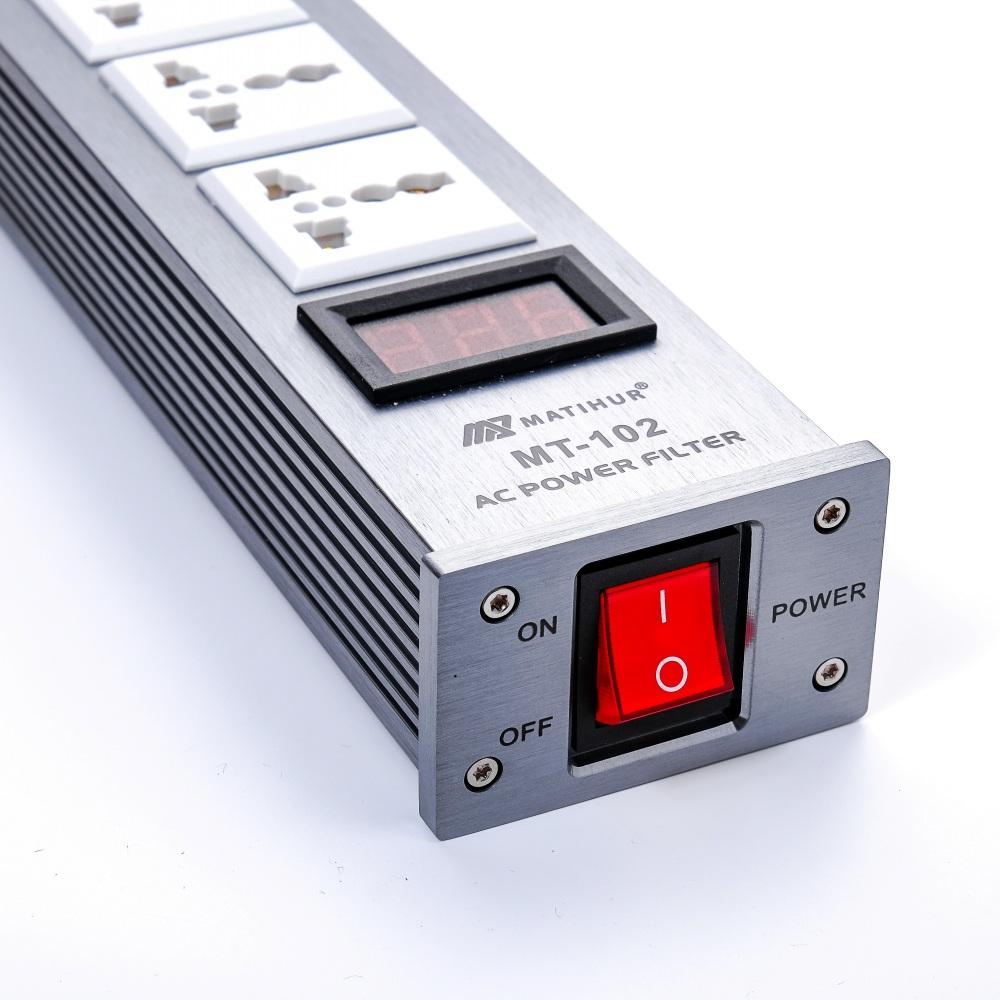 Âm Thanh Hifi Tiếng Ồn Nguồn Điện AC Lọc Điện Hòa Điện Chống Sét Với EU Ổ Cắm Điện Dải Matihur MT-102