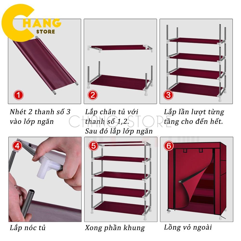 Tủ Giày Dép 6 Tầng Cao Cấp + Tặng Kèm Hộp Đựng Giày