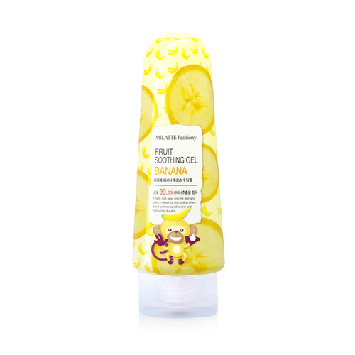 GEL DƯỠNG ẨM PHỤC HỒI &amp; TÁI TẠO DA CHIẾT XUẤT CHUỐI MILATTE FASHIONY FRUIT SOOTHING GEL - BANANA 200g