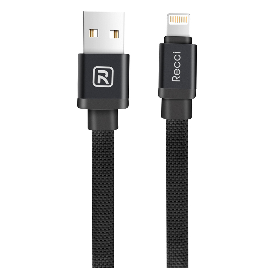 Cáp Lightning USB Recci Canvas - Hàng Chính Hãng