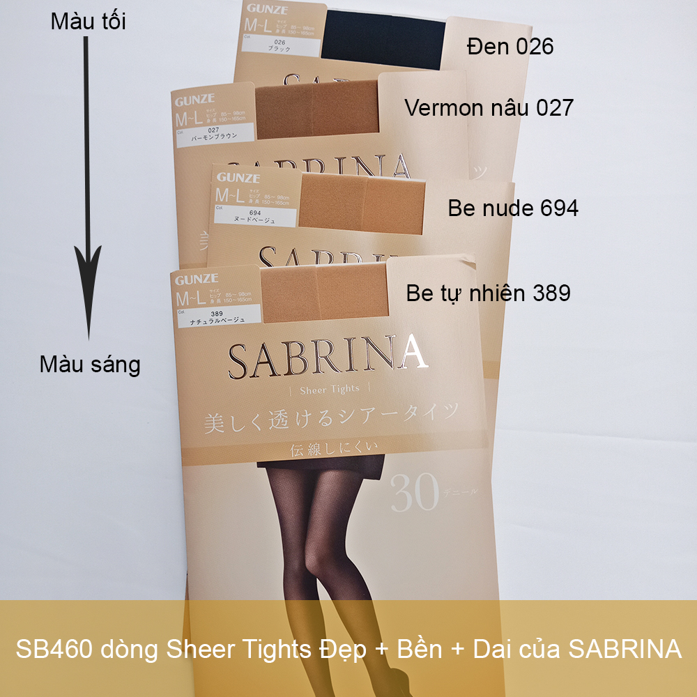 Quần tất Nhật SABRINA 30D Sheer Tights chính hãng Gunze