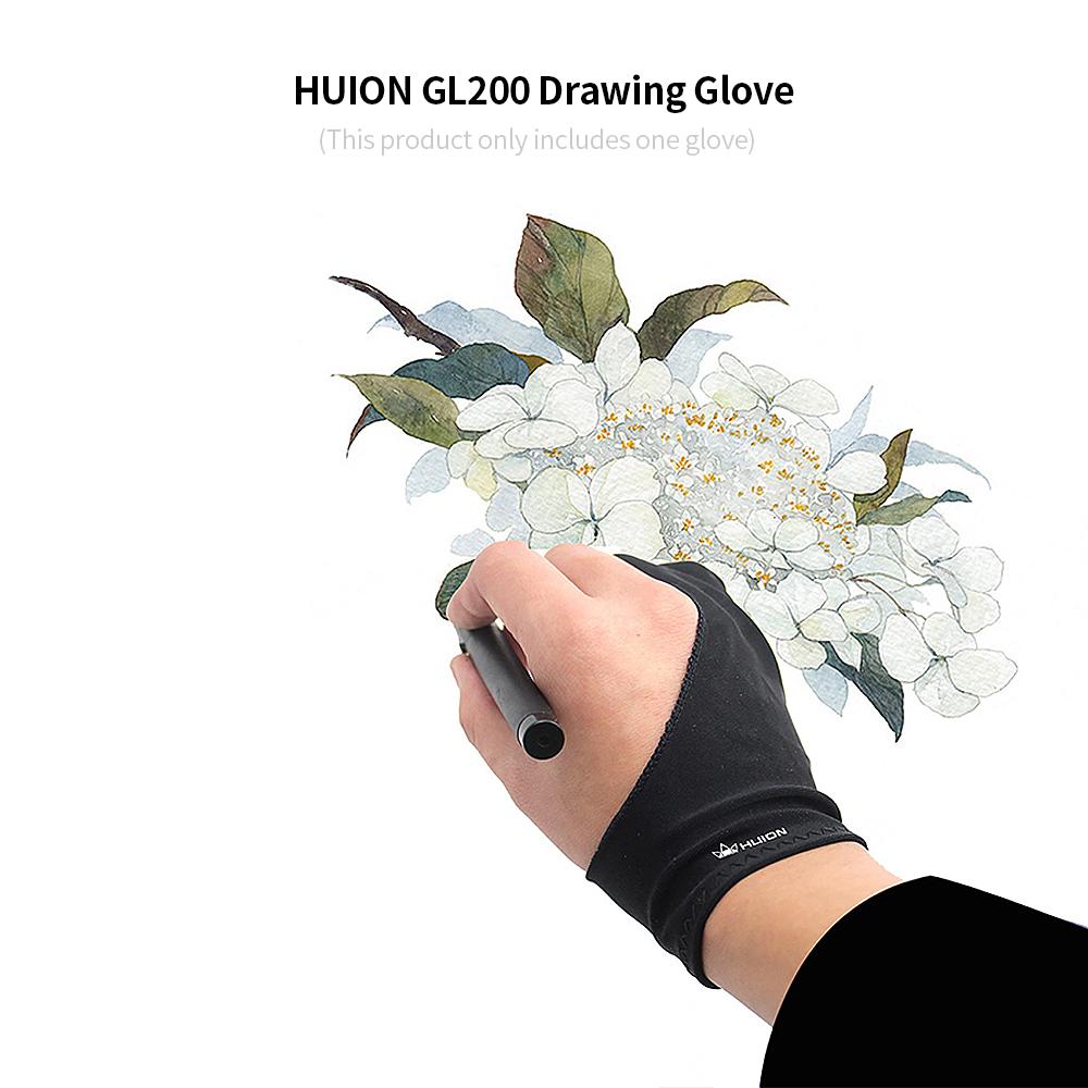 Găng tay Huion GL200 vẽ kích thước tự do bằng hai ngón tay chống thấm mồ hôi dành cho đồ họa máy tính bảng Huion Graphics