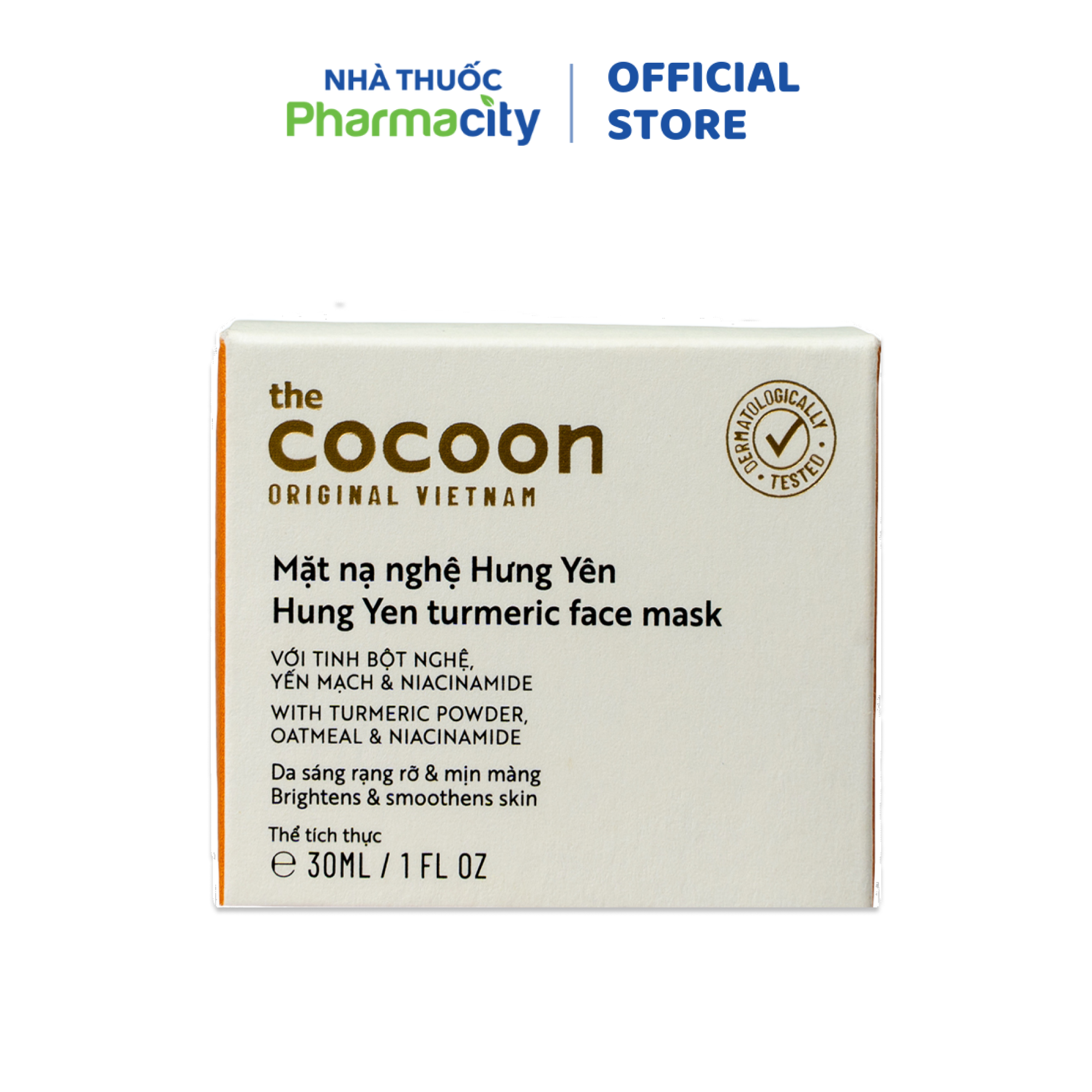Mặt Nạ Nghệ Hưng Yên Cocoon Hỗ Trợ Làm Sáng Da 30ml/ Hũ