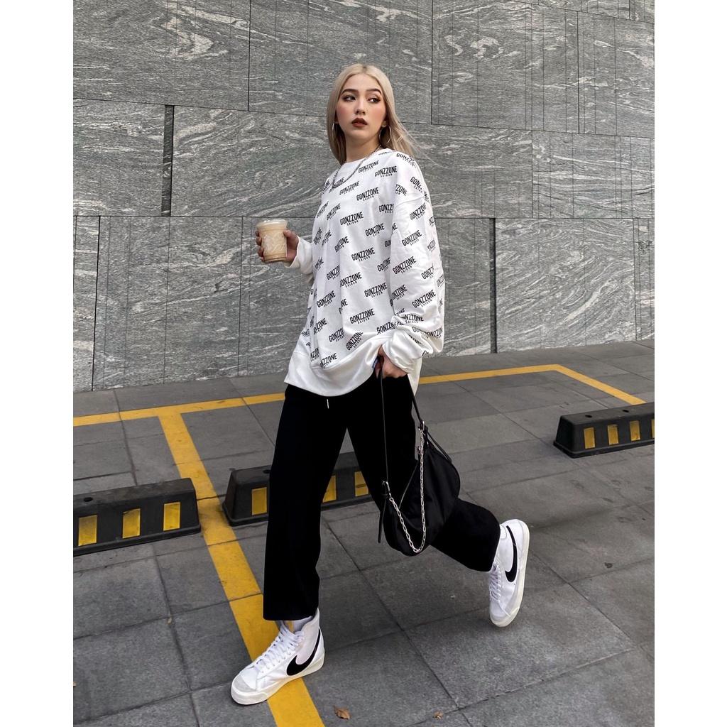 Áo Sweater Form Rộng Mùa Đông Sweater Gozzone - Màu Trắng