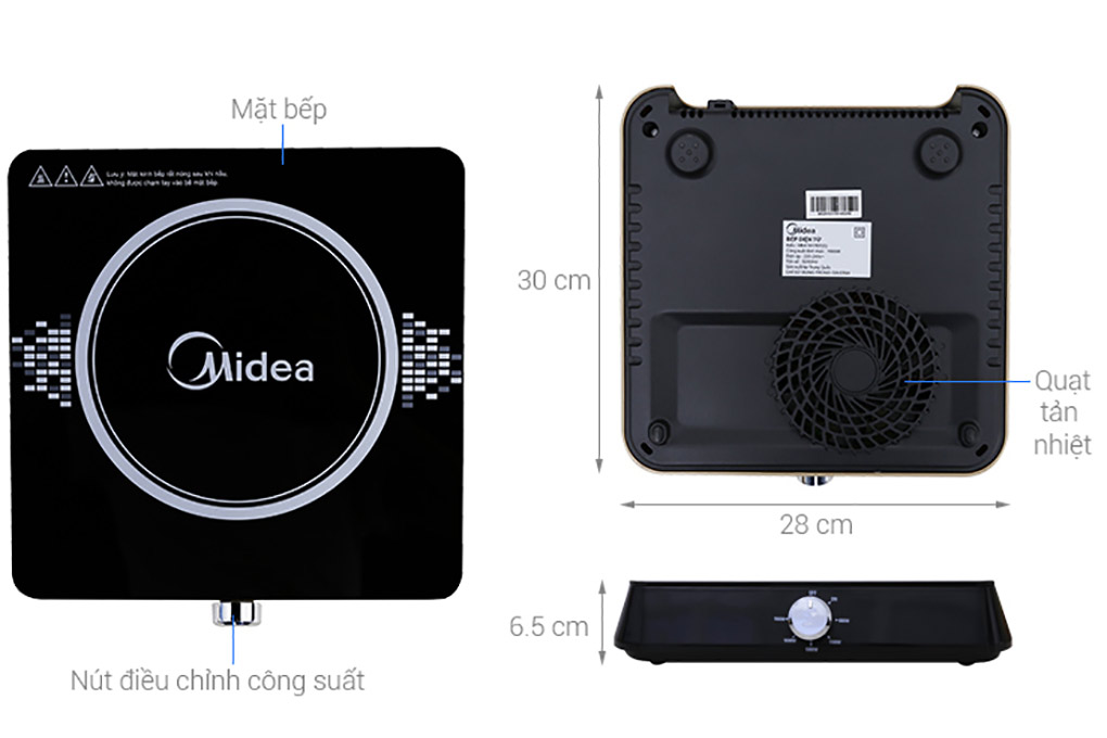 Bếp Điện Từ Midea MI-K1917EF - Hàng chính hãng