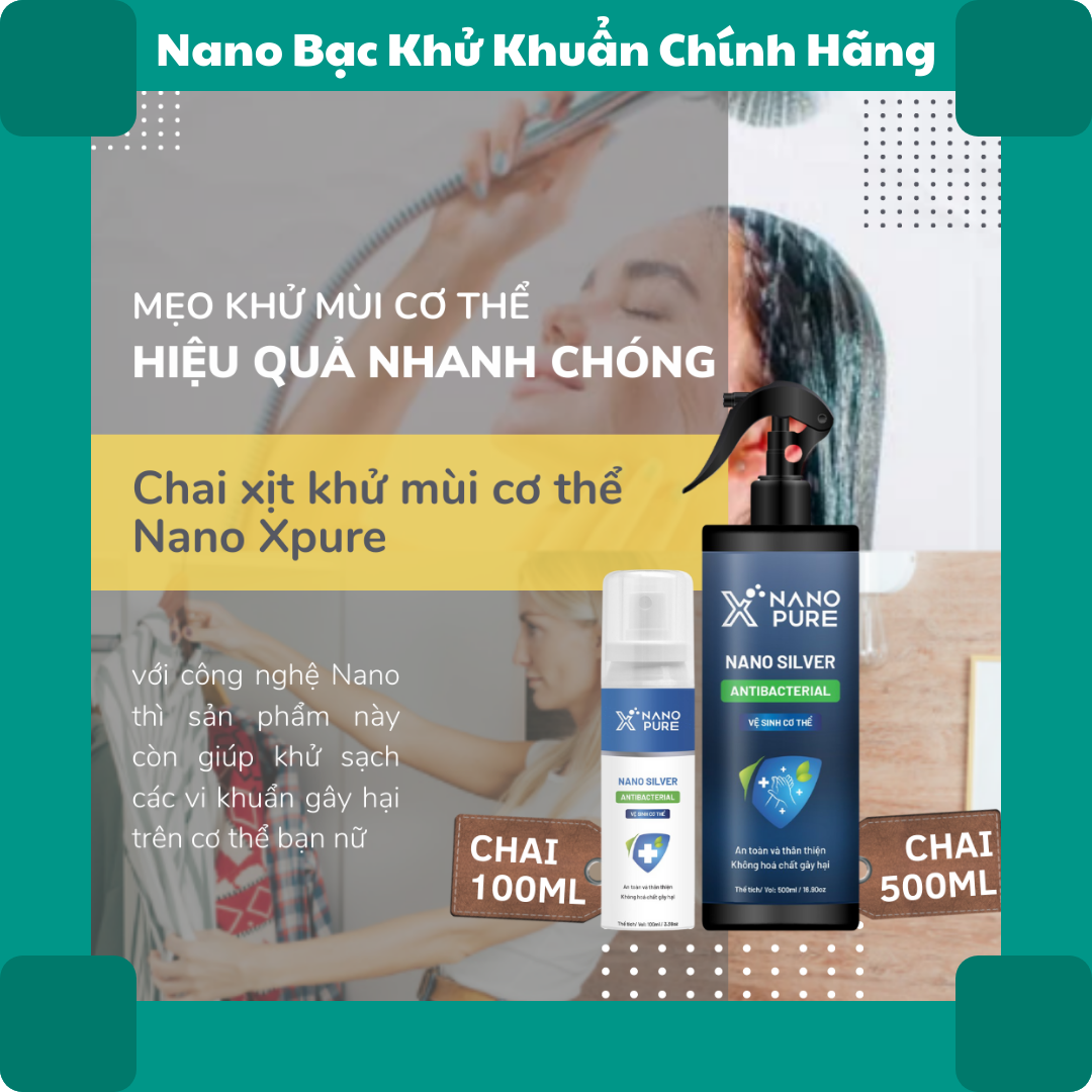 Xịt sát khuẩn vệ sinh cơ thể NANO Xpure 100ml