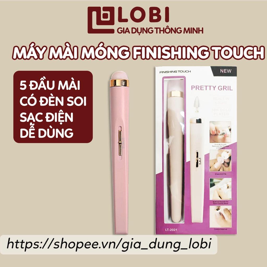 Máy mài móng Finishing Touch Máy dũa móng tay làm nail chuyên nghiệp 5 đầu mài có đèn led loại sạc điện