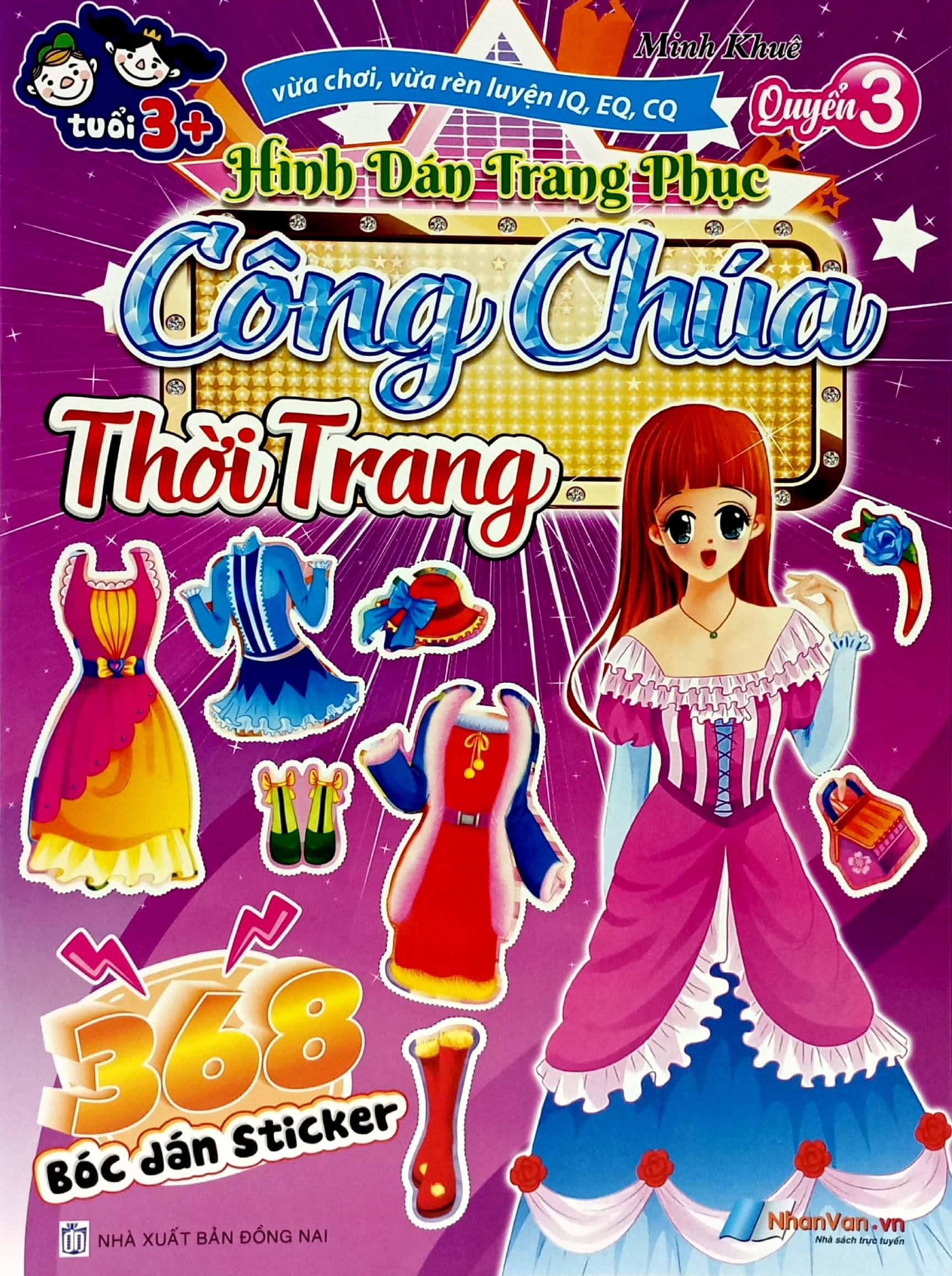 368 Bóc Dán Sticker - Hình Dán Trang Phục Công Chúa - Quyển 3 - Thời Trang