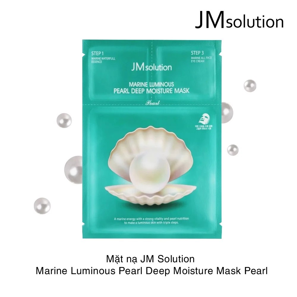 Nước Hoa Hồng Cải Thiện Da Thâm Nám JM Solution Marine Luminous Pearl Moisture Toner 600ml + Tặng 01 Mặt Nạ Ngọc Trai 3in1 JMSolution 30ml