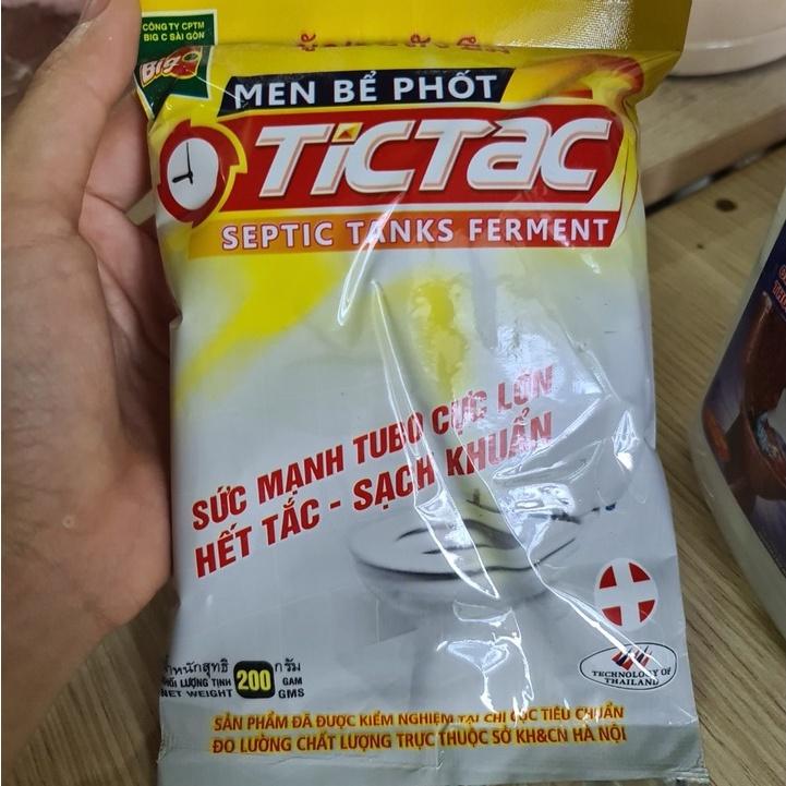 Men xử lý bể phốt Tic Tắc 200gr Hết tắc hết mùi