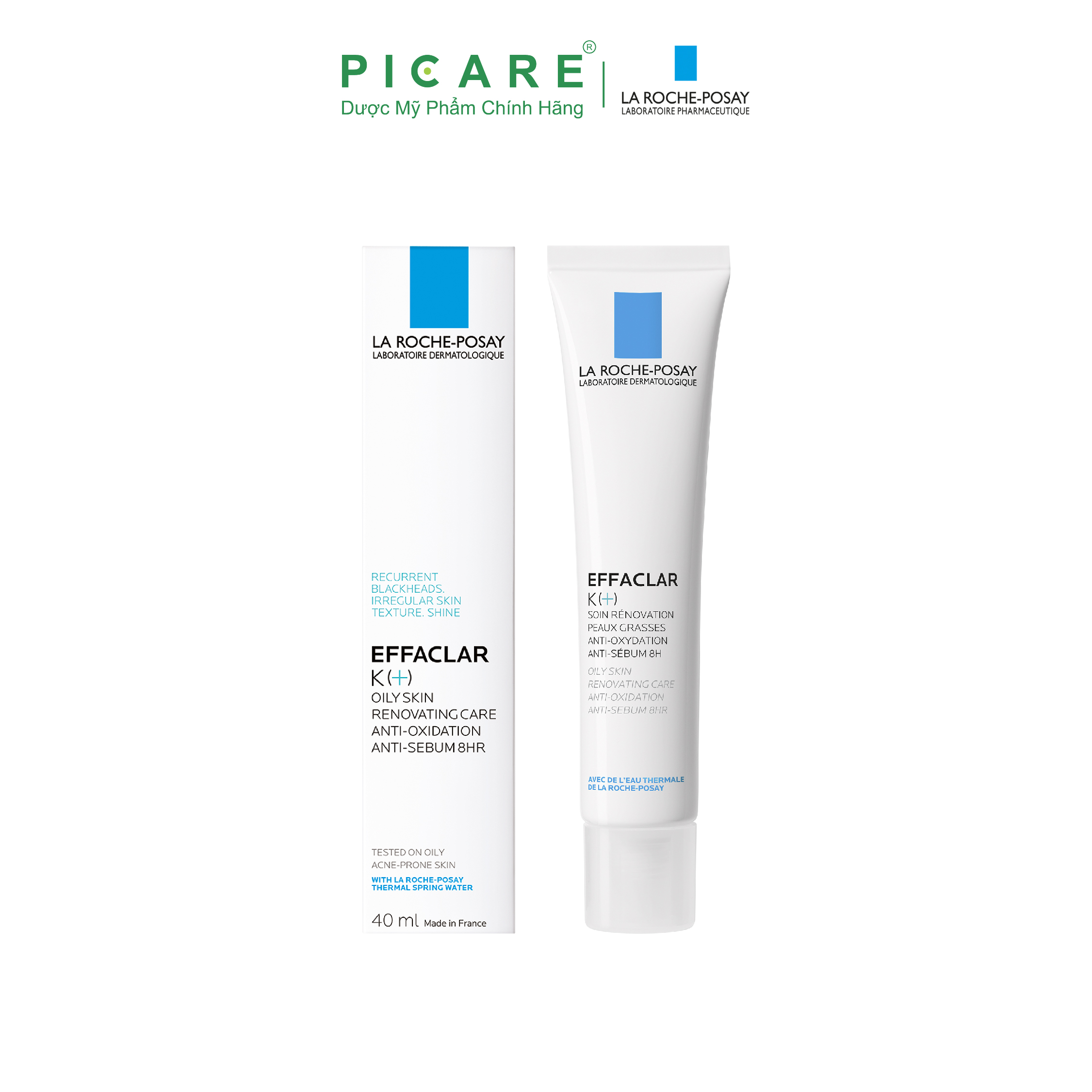 Kem Dưỡng Giúp Cải Thiện Bề Mặt Da, Giảm Mụn Đầu Đen Và Giảm Bóng Nhờn La Roche Posay Effaclar K+