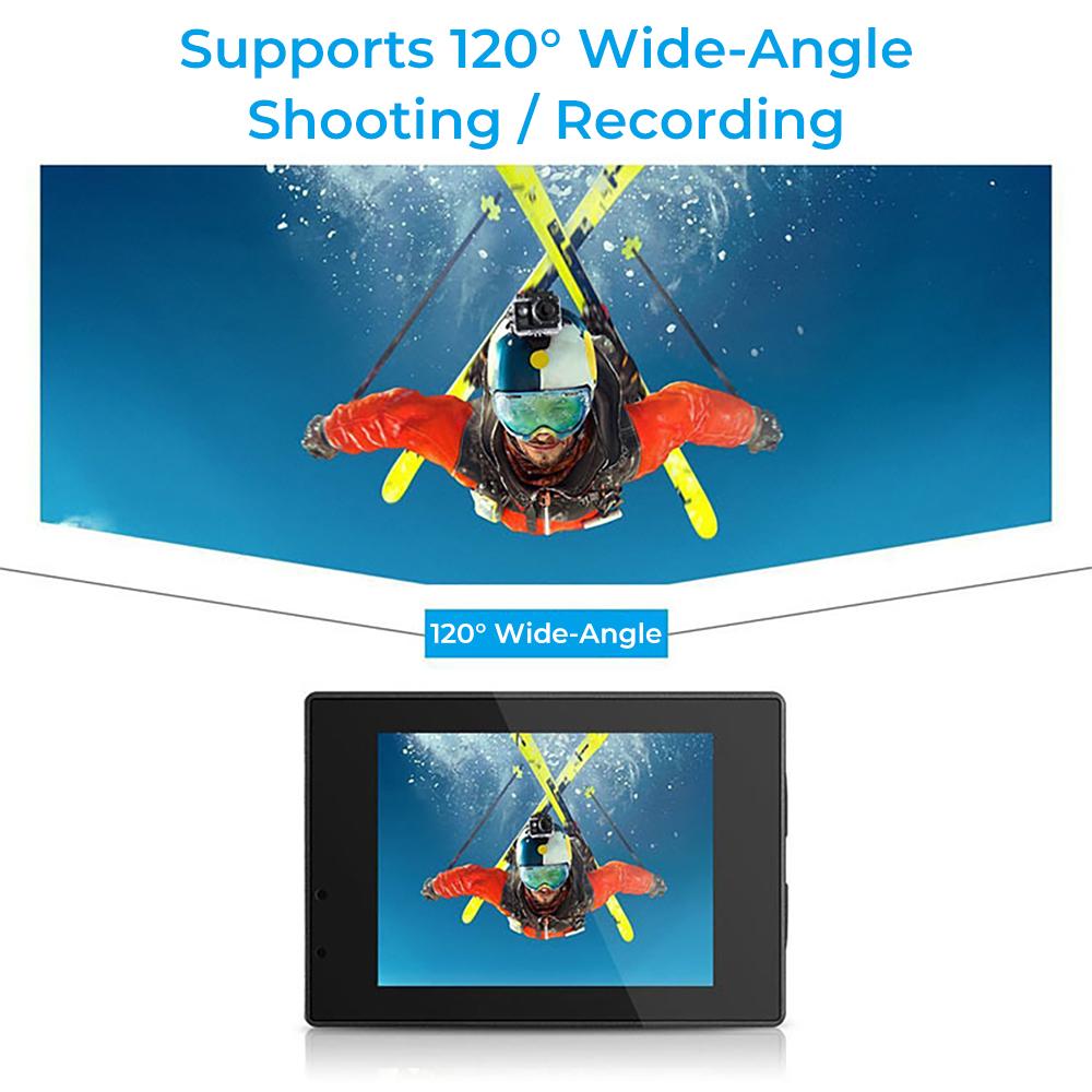 Camera hành động 480p HD 4K 30 khung hình / giây WiFi 2.0 inch 170D Máy ảnh video bảo vệ không thấm nước 170D