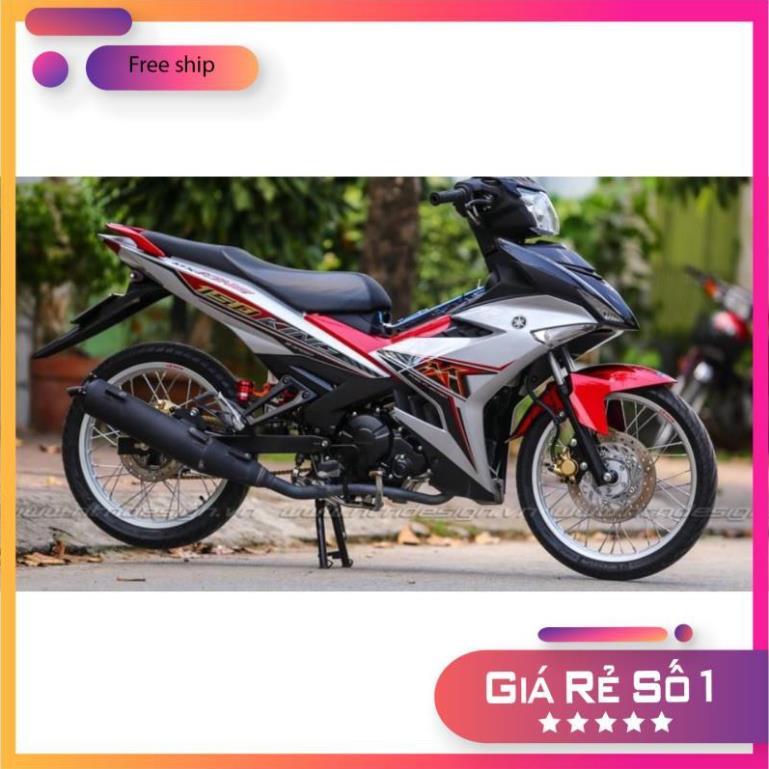 Tem rời Exciter 150 Mx king đỏ dán xe trắng bảo hành màu sắc vĩnh viễn