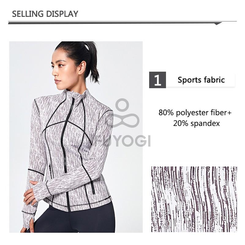 Áo Khoác Nữ Tay Dài Khóa Kéo Thời Trang Thể Thao