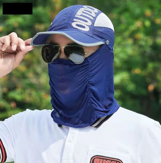 Mũ chống nắng nam kèm khẩu trang chống tia UV tuyệt đối, nón khẩu trang nam cao cấp