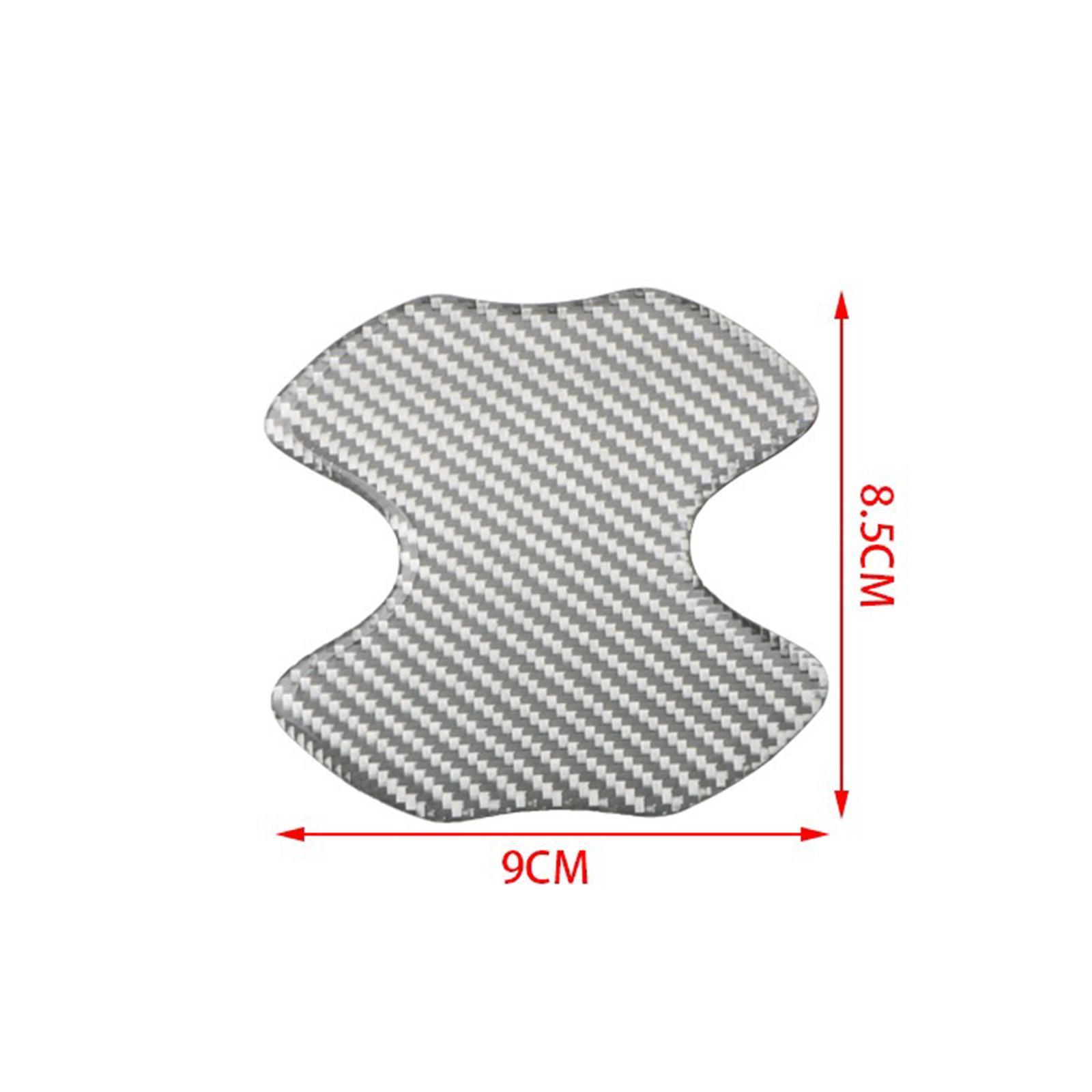 Carbon Fiber Car Door Handle Films Anti-Scratch Sticker Carbon Fiber Black