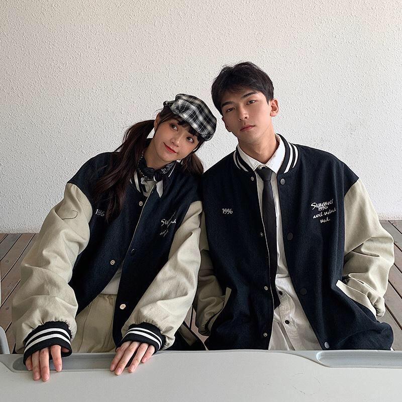 Bomber nỉ 199x phối viền from thụng cúc bấm
