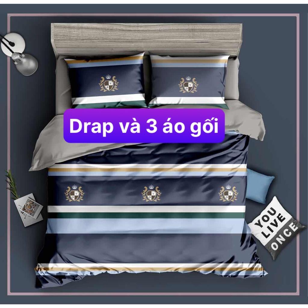 Bộ drap gối Tencel vải nhập Hàn Quốc mát , mềm mại 4 MÓN