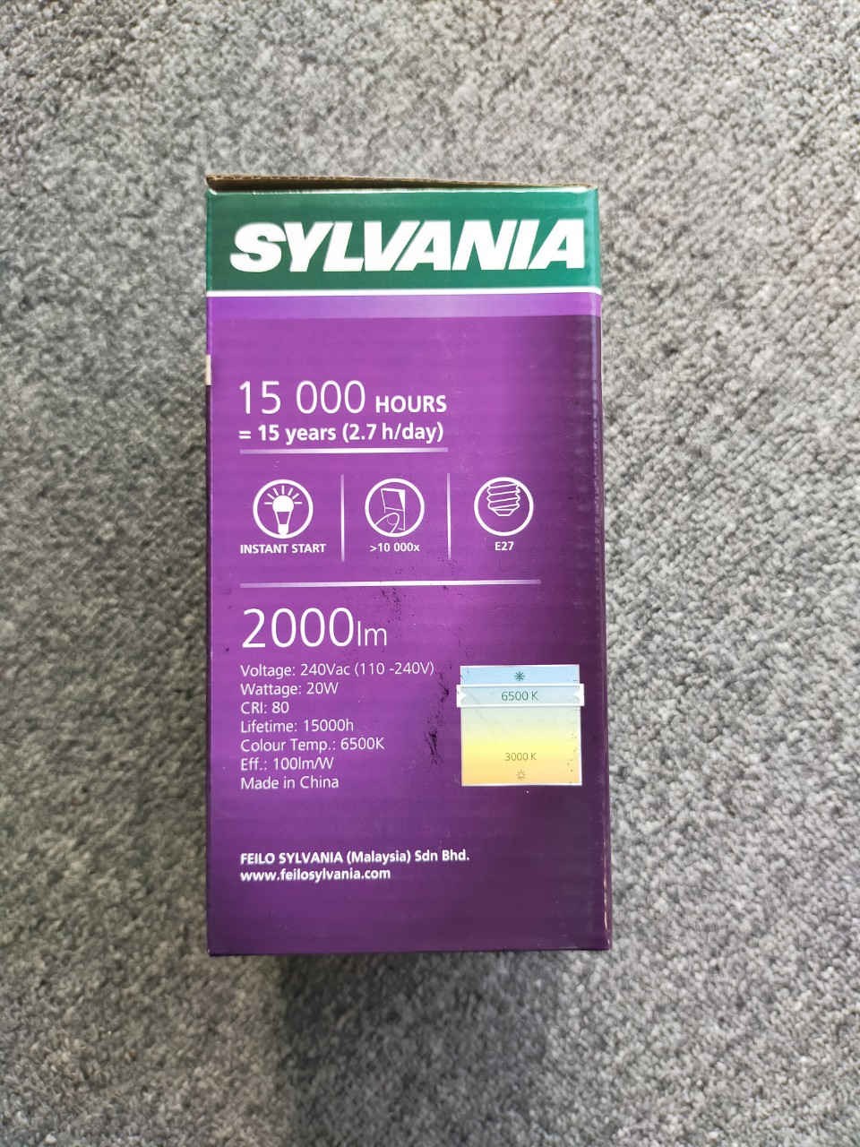 BÓNG ĐÈN LED BULB TRỤ SYLVANIA ĐẾ NHÔM NGUYÊN KHỐI E27 20W ÁNH SÁNG TRẮNG 6500K - - TIẾT KIỆM ĐIỆN NĂNG