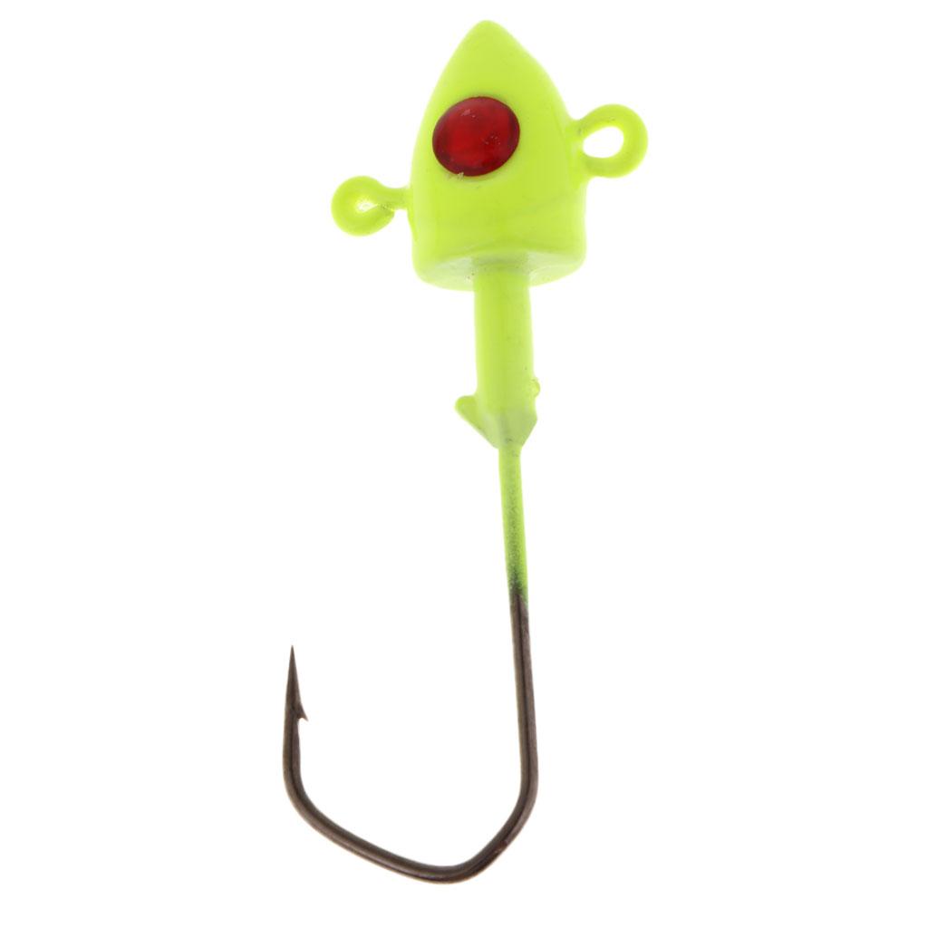 5 Pieces Super Sharp Fishing Hooks Jig Head Freshwater & Saltwater Fishing Baits Lures Flies Jigs