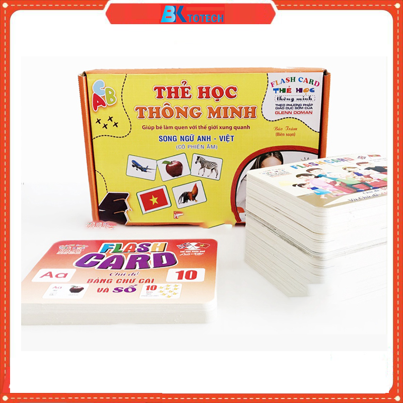 Đồ chơi thẻ học thông minh cho bé loại lớn 256 thẻ Flashcard Glenn doman