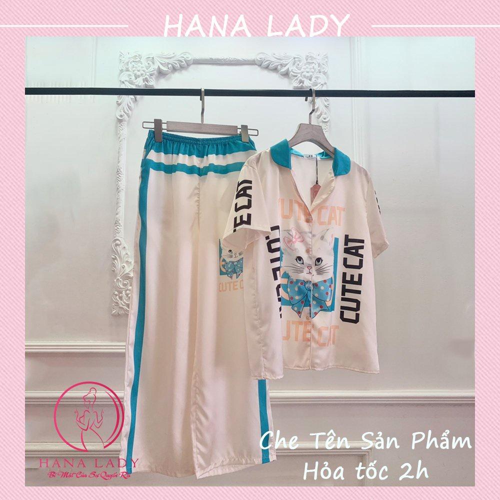 Đồ bộ pijama lụa - Bộ ngủ mặc nhà cao cấp nhiều họa tiết