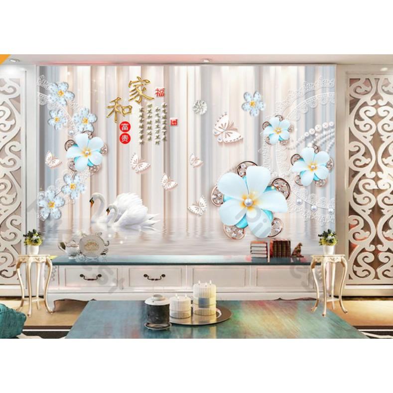 Tranh dán tường Tranh 3d dán tường phòng khách phòng ngủ hiện đại 35